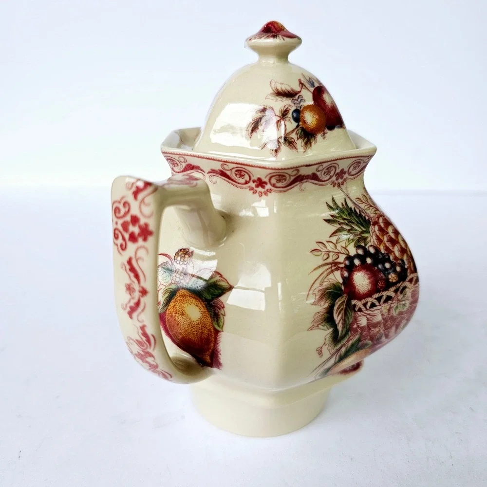 Vintage Teapot Antiche Riproduzioni Fruit Basket‎ Design - M581.2